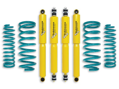 Image of an awewsome Dobinsons suspension lift kit for this vehicle.